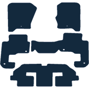 Image of the mat template for Land Rover Discovery 3 7 Seat Fixing Rings Front & Clips Rear (2004 - 2009) Car Mats