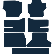 Image of the mat template for Mitsubishi Delicia (1994 - 2007) Car Mats