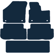 Image of the mat template for Volkswagen Touran 7 Seater Round Clips (2010 - 2016) Car Mats