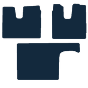 Image of the mat template for MAN TGX 3 Piece Set (2012 - 2018) Truck Mats