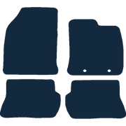 Image of the mat template for Ford Fiesta Mk6 Manual 2 Clips (2002 - 2008) Car Mats