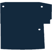 Image of the mat template for Peugeot Bipper Rear Floor (When Ply Lined) (2008 - 2018) Van Mats