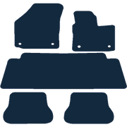 Image of the mat template for Volkswagen Caddy Maxi Life (2008 - 2021) Van Mats