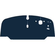 Image of the mat template for Volkswagen Classic Type 2 Bay Window (1967 - 1972) Van Mats