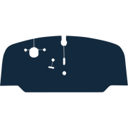 Image of the mat template for Volkswagen Bay Window Type 2 Left-Hand Drive (1967 - 1973) Van Mats