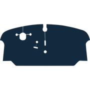 Image of the mat template for Volkswagen Bay Window Type 2 Left-Hand Drive (1972 - 1979) Van Mats