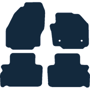 Image of the mat template for Ford S-Max 5 Seater Round Clips (2011 - 2015) Car Mats