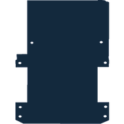 Image of the mat template for Volkswagen Crafter MWB L2 Rear Load Area (Ply Lined) (2006 - 2017) Van Mats