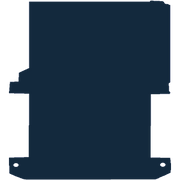 Image of the mat template for Volkswagen Crafter SWB L1 Rear Load Area (Ply Lined) (2006 - 2017) Van Mats