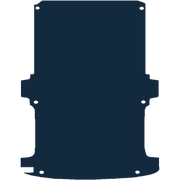 Image of the mat template for Volkswagen Transporter T5 (LWB) Twin Rear Doors (2004 - 2015) Van Mats