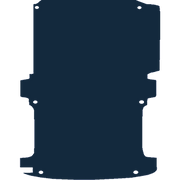 Image of the mat template for Volkswagen Transporter T5 (LWB) Single Rear Door (2004 - 2015) Van Mats