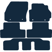 Image of the mat template for Mazda 5 5 Piece With Fixings (2011 - Present) Car Mats