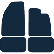 Image of the mat template for Volkswagen Classic Beetle Over Mat Set (1938 - 2003) Car Mats