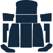 Image of the mat template for Volkswagen Classic Beetle 11 Piece Set (Full Carpet) (1967 - 2003) Car Mats