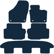 Image of the mat template for Volkswagen Sharan 5 Piece Set (2010 - Present) Car Mats