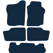 Image of the mat template for Nissan Patrol (1998 - 2007) Car Mats