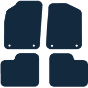 Image of the mat template for Fiat 500 Driver & Passenger Fixings (2012 - Present) Car Mats