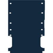 Image of the mat template for Renault Master LWB L3 Long Wheelbase Rear Cargo Area (2010 - Present) Van Mats