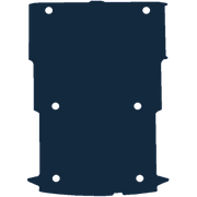 Image of the mat template for Fiat Doblo Van LWB Long Wheelbase, Rear Floor (2010 - Present) Van Mats