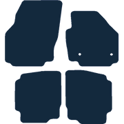 Image of the mat template for Ford Mondeo Round Clips (2012 - 2014) Car Mats