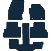 Image of the mat template for Ford C-Max Grand Round Clips (2013 - 2015) Car Mats