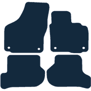 Image of the mat template for Volkswagen Golf Mk5 Oval Clips (2005 - 2008) Car Mats