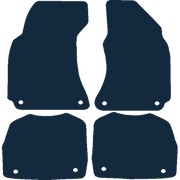 Image of the mat template for Skoda Superb Fixings In All Mats (2002 - 2008) Car Mats