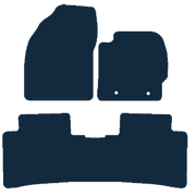 Image of the mat template for Toyota Prius Taxi 1 Piece Rear Mat (2009 - 2012) Car Mats