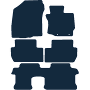 Image of the mat template for Mitsubishi Outlander Mk3 Manual (7 Seat) (2012 - Present) Car Mats