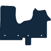 Image of the mat template for Renault Trafic Van (2014 - 2022) Van Mats