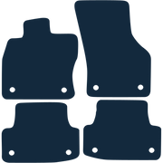 Image of the mat template for Audi A3 Sportback Left-Hand Drive (2012 - Present) Car Mats