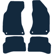 Image of the mat template for Volkswagen Passat Round Clips (2000 - 2005) Car Mats