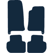 Image of the mat template for Jaguar XJ Fixings In Driver & Passenger (1994 - 2004) Car Mats