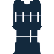 Image of the mat template for Mercedes-Benz Vito Traveliner Rear Section Only (2004 - 2014) Van Mats