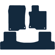 Image of the mat template for Honda Accord Taxi Version 1 Piece Rear (2008 - Present) Car Mats