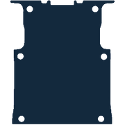 Image of the mat template for Ford Transit Connect L1 SWB Rear Only (2014 - 2016) Van Mats