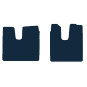 Image of the mat template for MAN TGX 2 Piece Set (2012 - 2018) Truck Mats