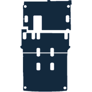 Image of the mat template for Volkswagen Transporter T5 Shuttle (SWB) 3 Section Rear (2004 - 2015) Van Mats