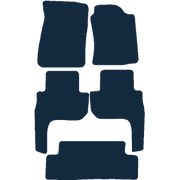 Image of the mat template for Toyota Land Cruiser Colorado 7 Seat (1998 - 2002) Car Mats