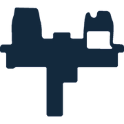 Image of the mat template for Ford Transit Mk8 Motorhome Manual 1 Front Piece (2014 - Present) Motorhome Mats