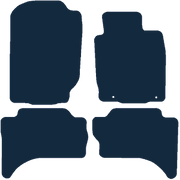 Image of the mat template for Mitsubishi L200 Double Cab (2015 - Present) Car Mats