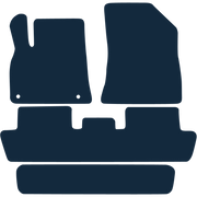 Image of the mat template for Peugeot 5008 Left-Hand Drive (2009 - 2017) Car Mats