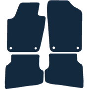 Image of the mat template for Volkswagen Polo Left-Hand Drive (2009 - 2018) Car Mats