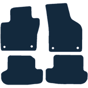 Image of the mat template for Volkswagen Beetle Left-Hand Drive Car Mats