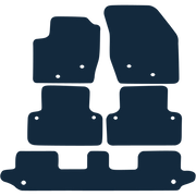 Image of the mat template for Volvo XC90 Left-Hand Drive 5 Piece Set (With Clips) (2003 - 2014) Car Mats