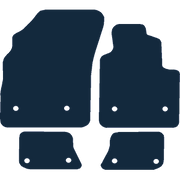 Image of the mat template for Bentley Continental GT With Clips In Rear Mats (2003 - 2010) Car Mats