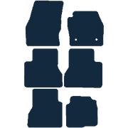 Image of the mat template for Ford Tourneo Grand Connect 6 Pieces (2014 - 2018) Van Mats