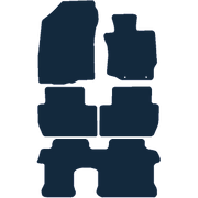 Image of the mat template for Mitsubishi Outlander Mk3 Automatic (7 Seat) (2012 - Present) Car Mats