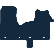 Image of the mat template for Vauxhall Vivaro Sportive With Through Load (2014 - 2019) Van Mats