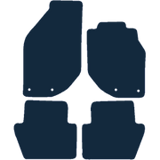 Image of the mat template for Volvo C70 Fixings in Driver & Passenger (1995 - 2006) Car Mats